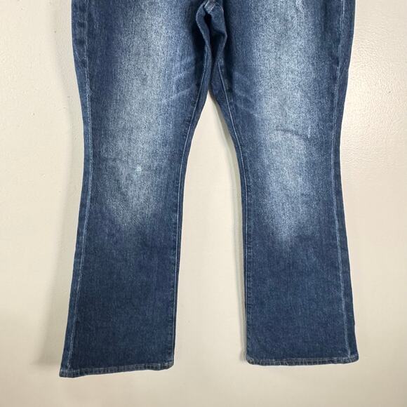 Good American Women's Blue Stretch Mid Rise Cotton Bootcut Jeans Size 2/26 - Picture 3 of 10